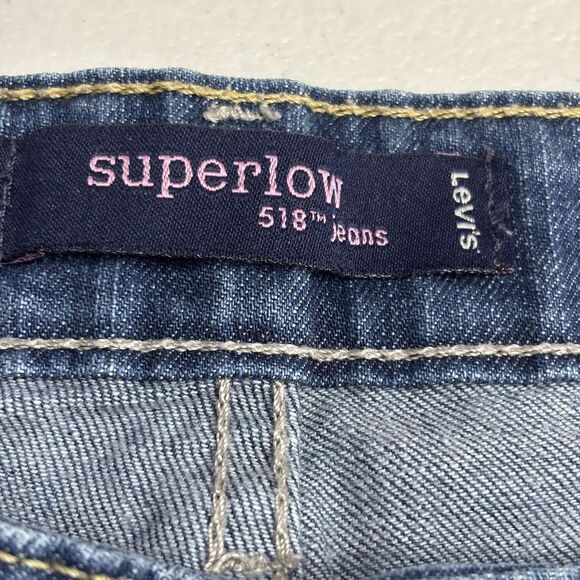 Levi's 518 Superlow Boot Cut Vtg Women's Denim Jeans Size 7M JR. (Actual 30x30) - Picture 6 of 14